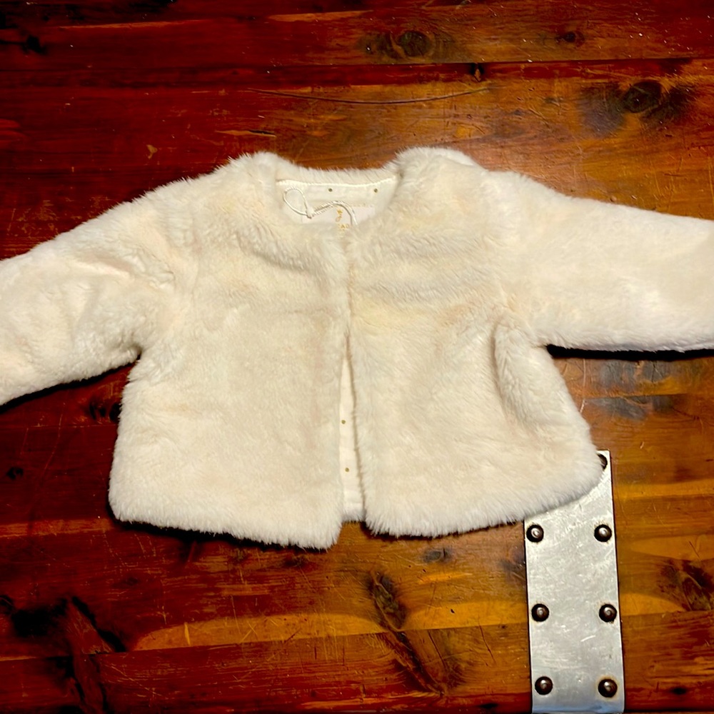 Jacadi 6m faux fur jacket